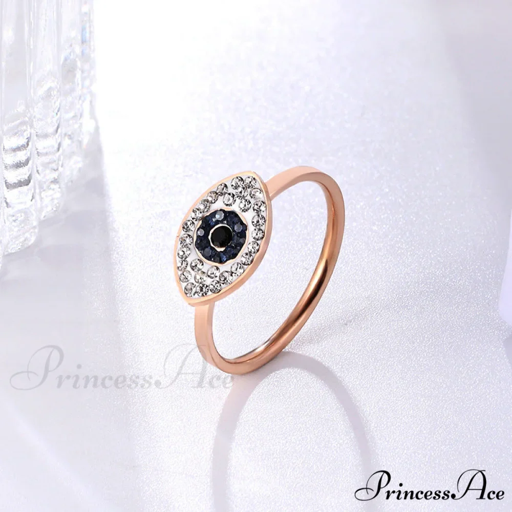 Eye of God Rose Gold 14k Titanium Steel Rings - Image 5