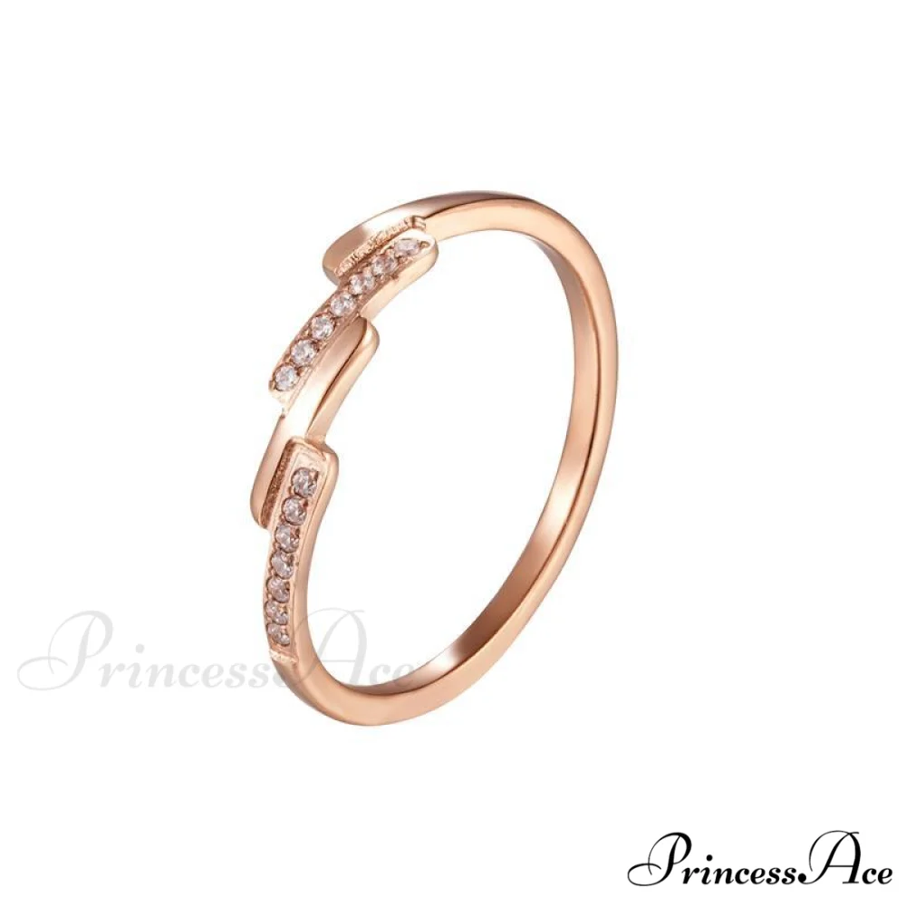 Korean Style Titanium Steel Diamond Ring - Image 5