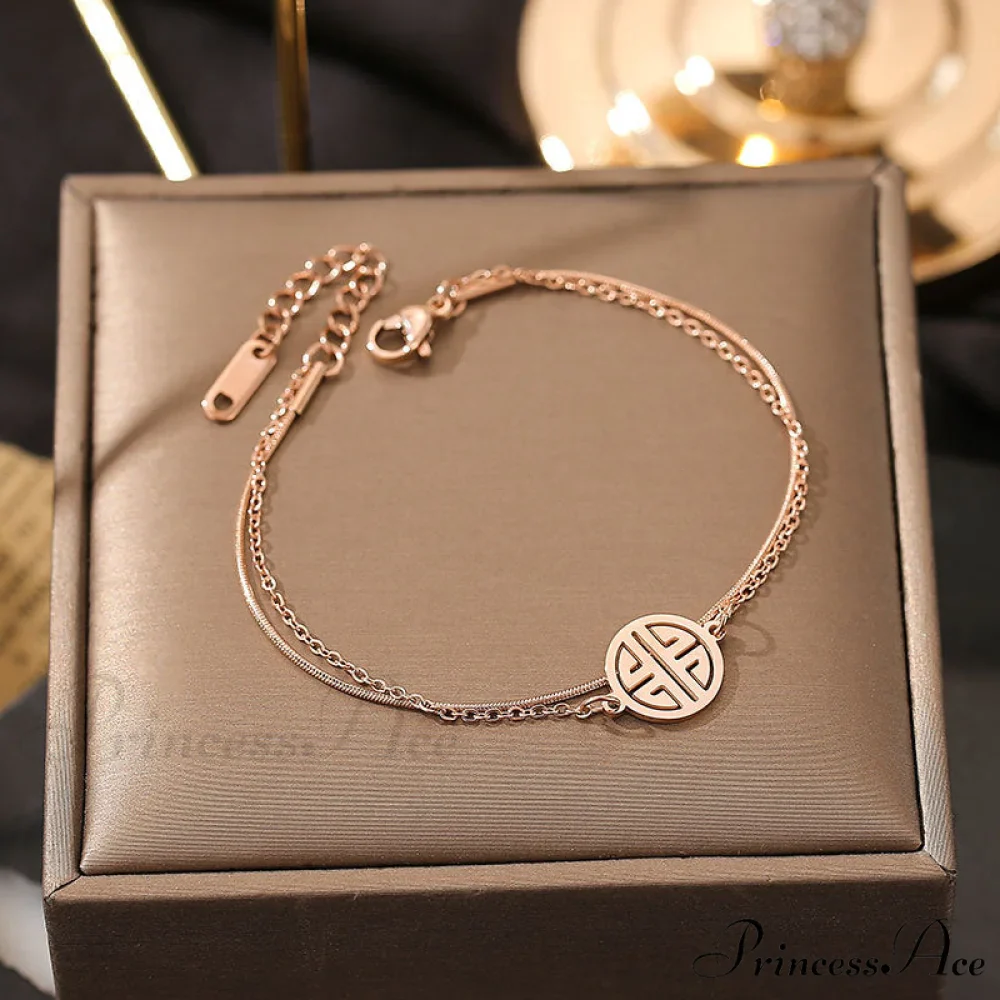 Titanium Steel Double Layer Bracelet - Image 3