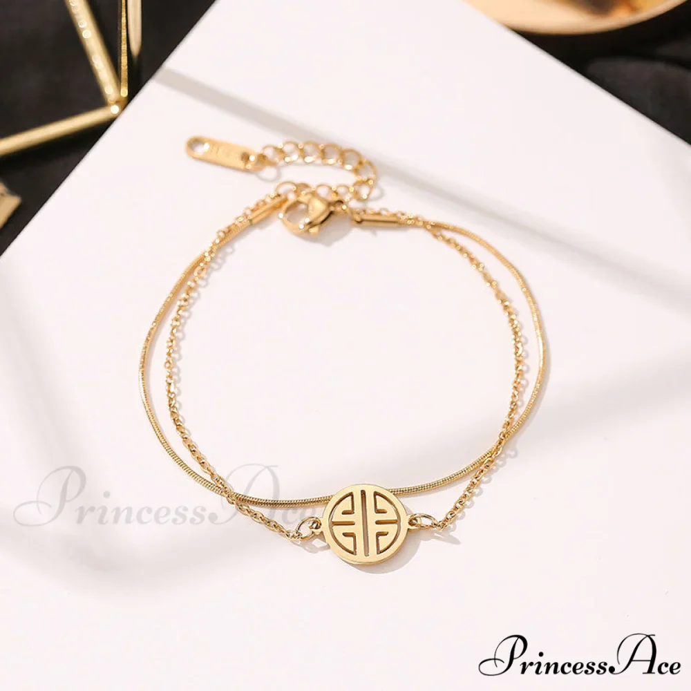 Titanium Steel Double Layer Bracelet - Image 4