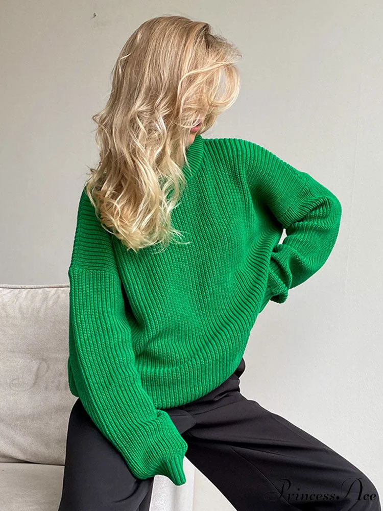 Chic O-neck Elegant Knitted Sweater Pullovers - Image 5
