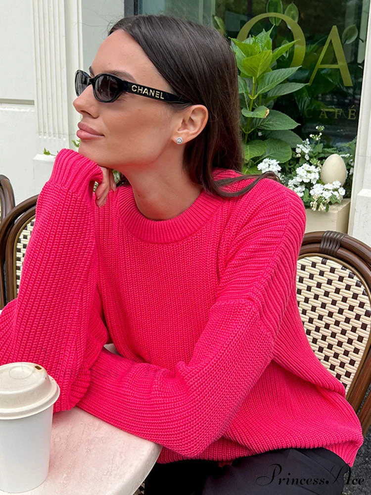 Chic O-neck Elegant Knitted Sweater Pullovers - Image 6