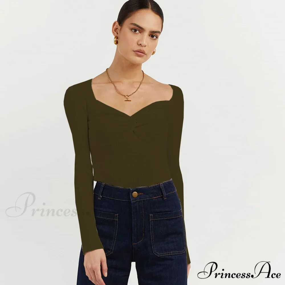 Chic Square Collar Short Sweaters Pullover - Image 10