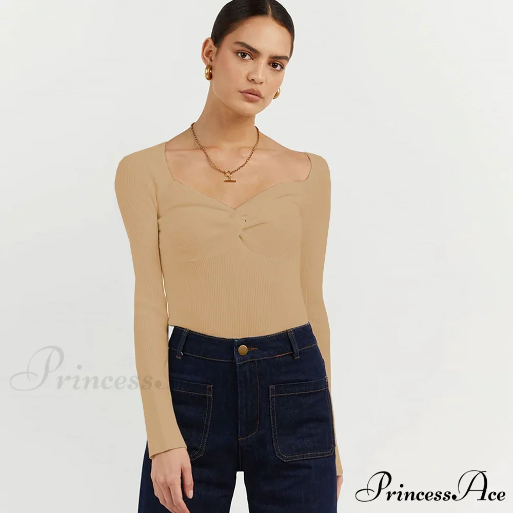 Chic Square Collar Short Sweaters Pullover - Image 11