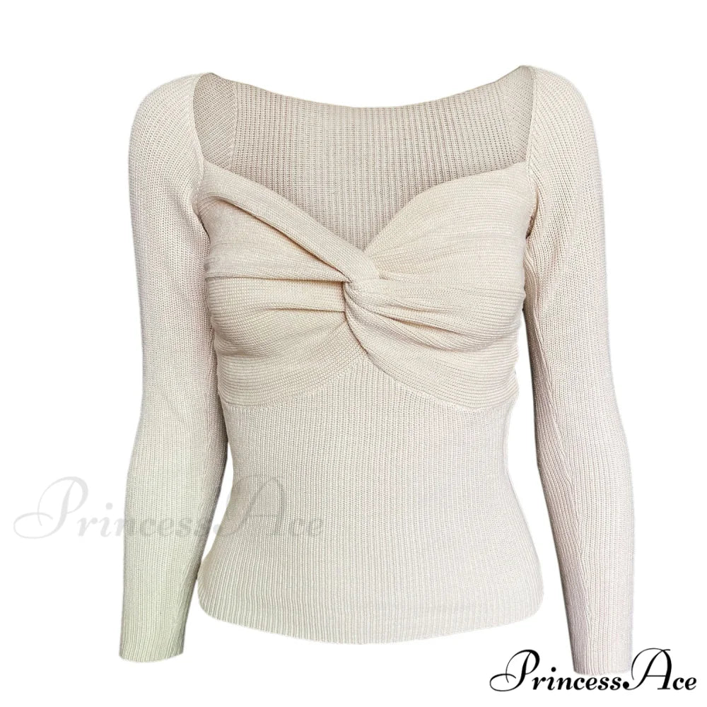 Chic Square Collar Short Sweaters Pullover - Image 6