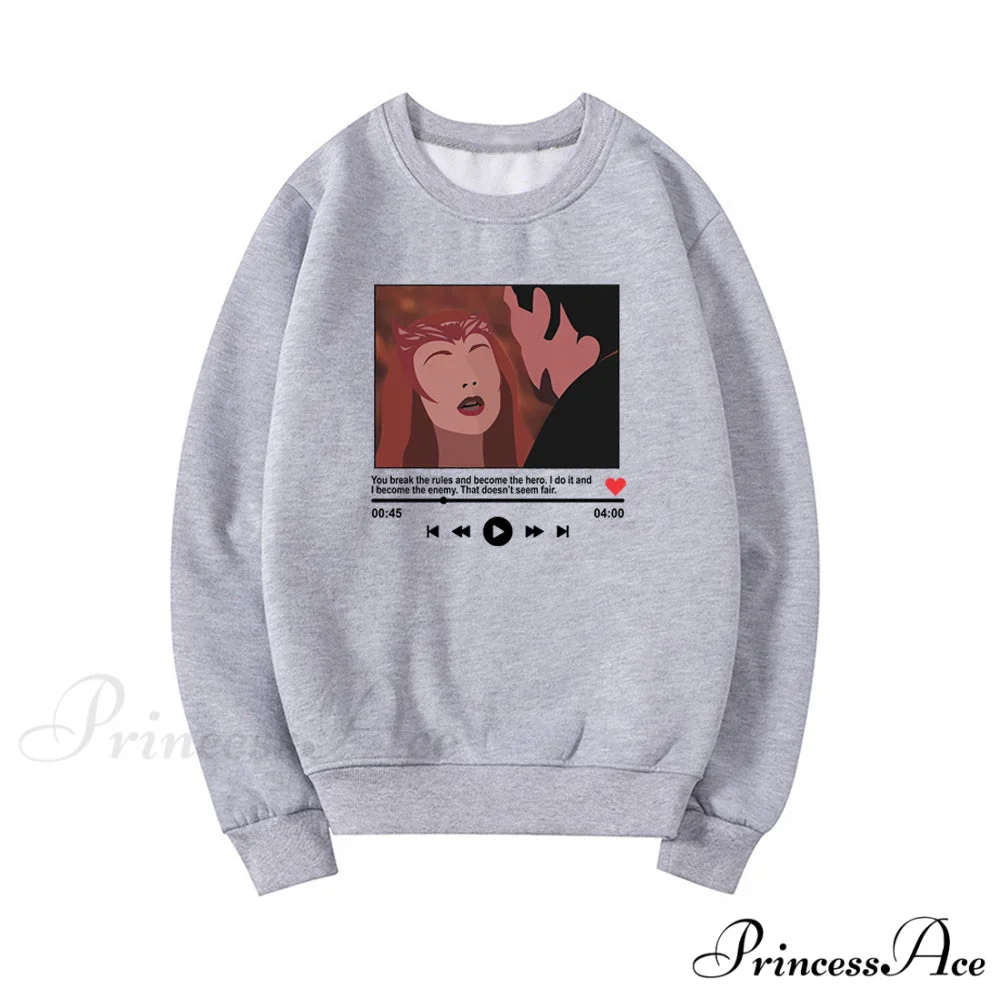 Cute Graphic Print Multi-color Hoody Pullover - Image 3
