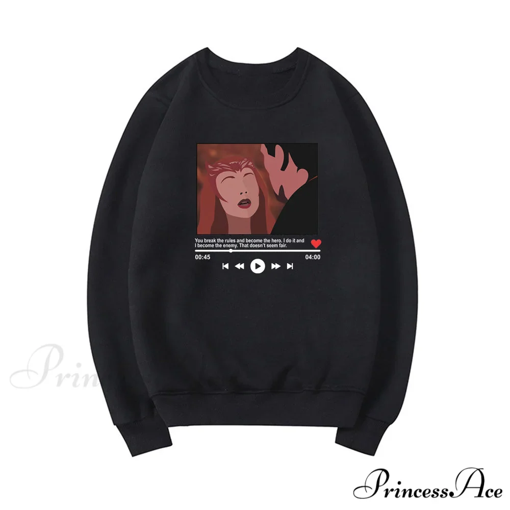 Cute Graphic Print Multi-color Hoody Pullover - Image 4