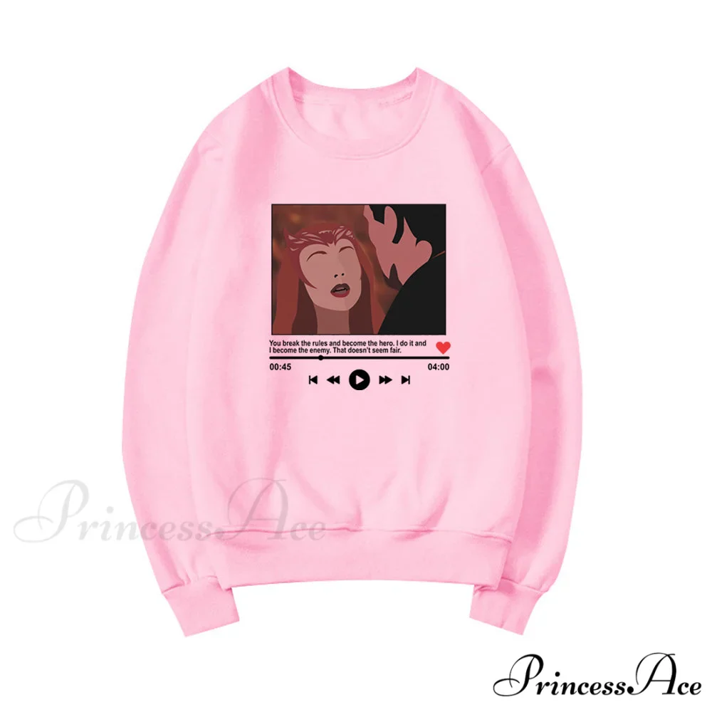 Cute Graphic Print Multi-color Hoody Pullover - Image 5