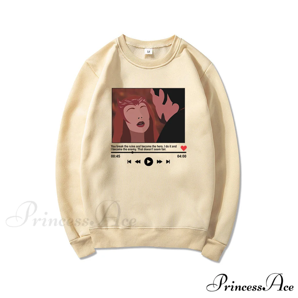 Cute Graphic Print Multi-color Hoody Pullover - Image 8