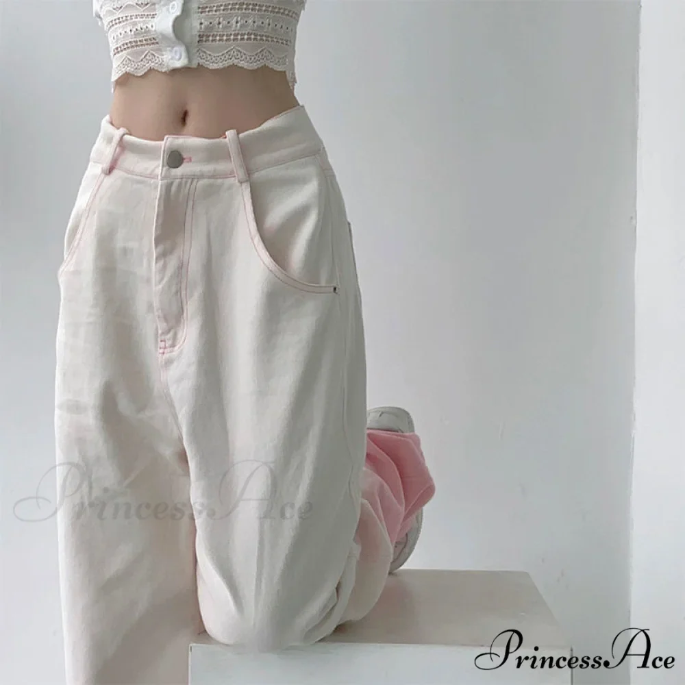 Cutie Girl Pink White Pencil Jeans - Image 4