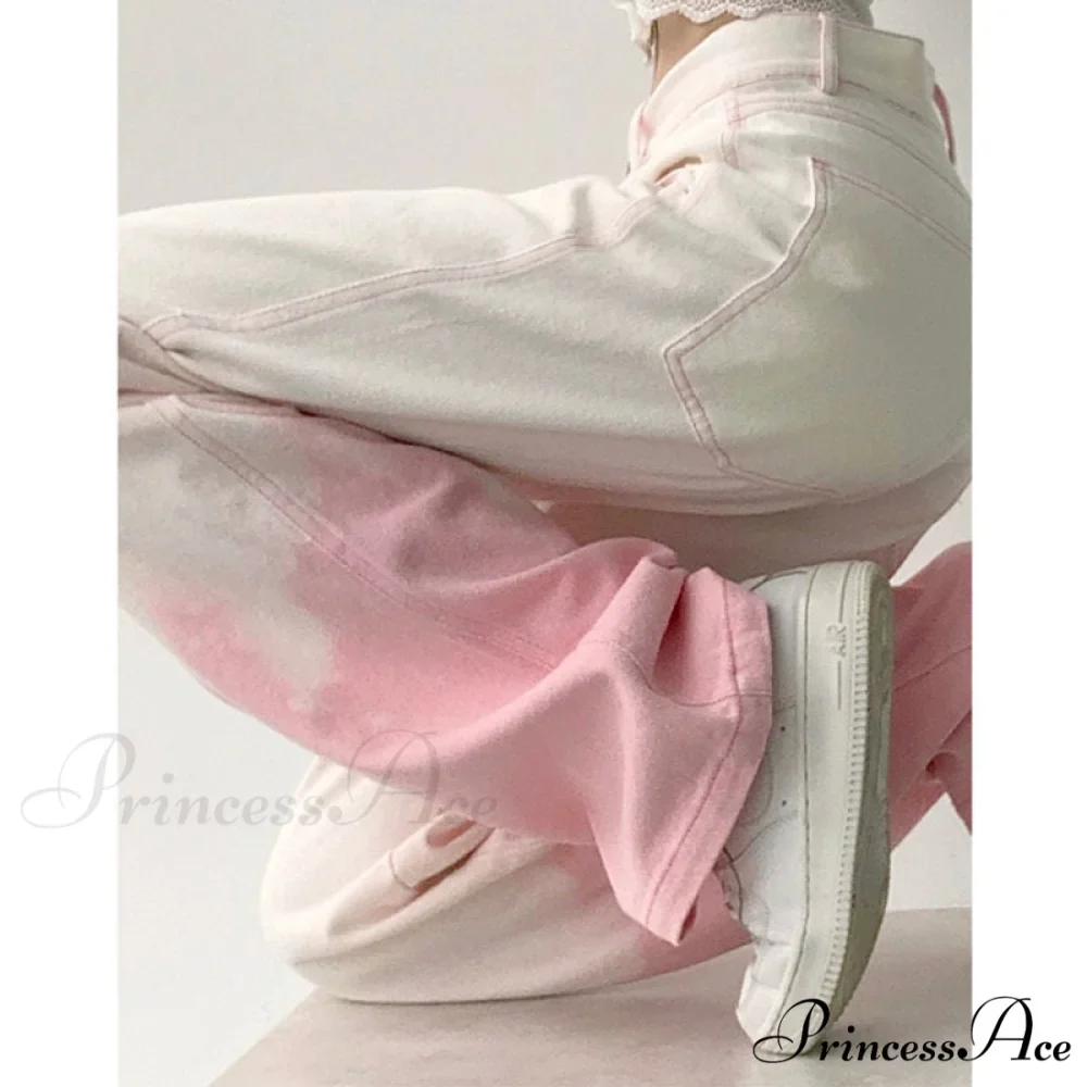 Cutie Girl Pink White Pencil Jeans - Image 5