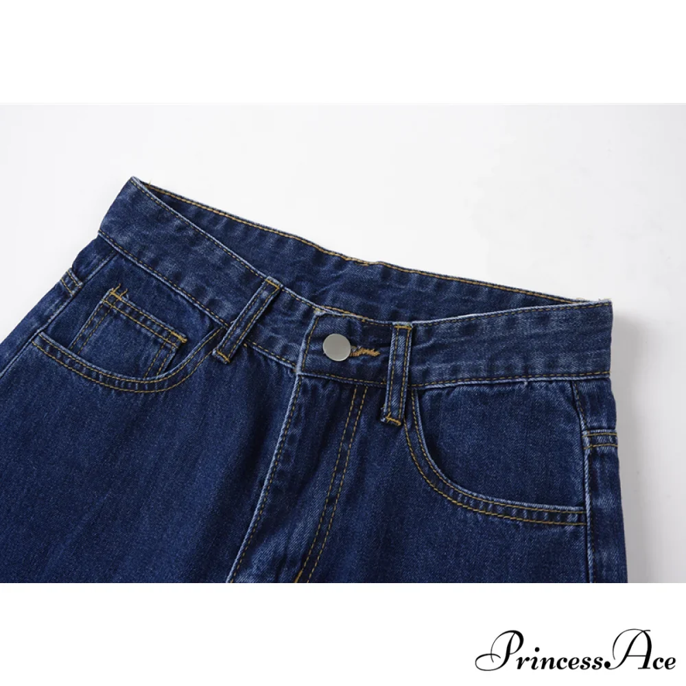 Cute Red Heart Print Pencil Jeans - Image 3