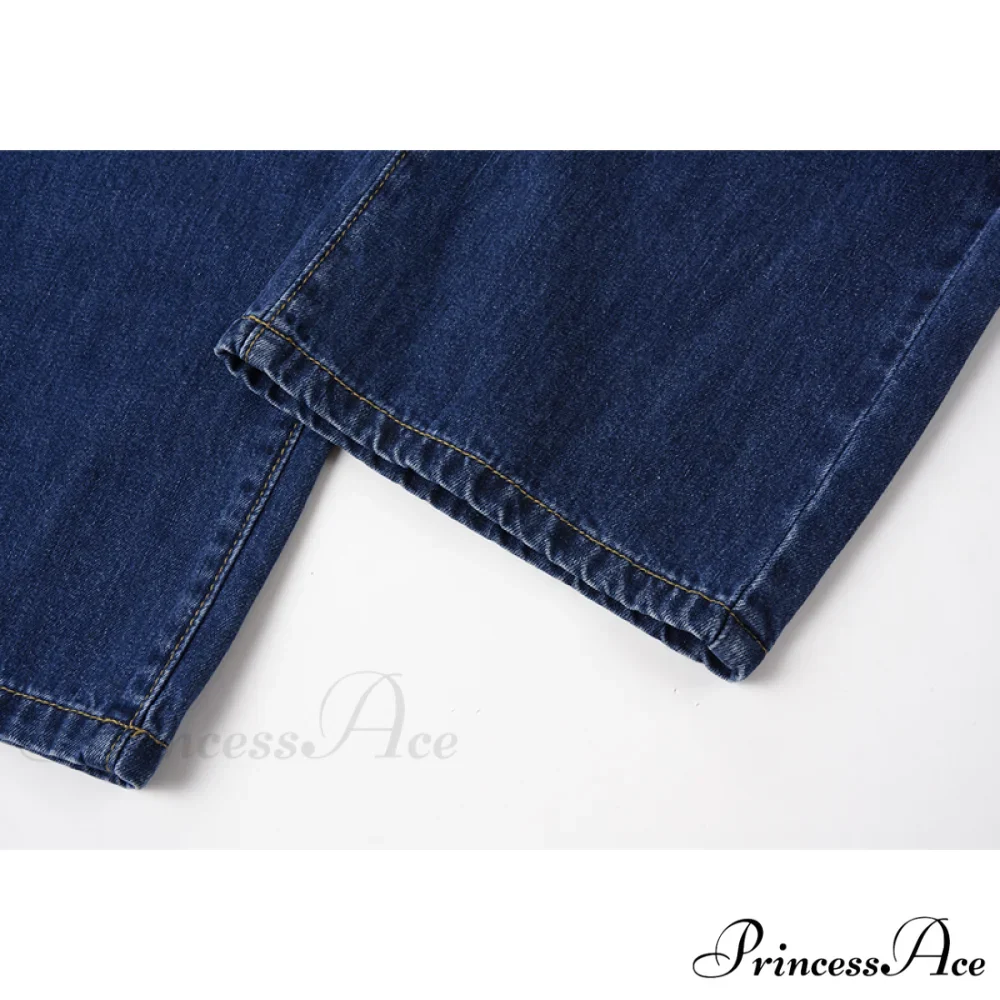 Cute Red Heart Print Pencil Jeans - Image 6
