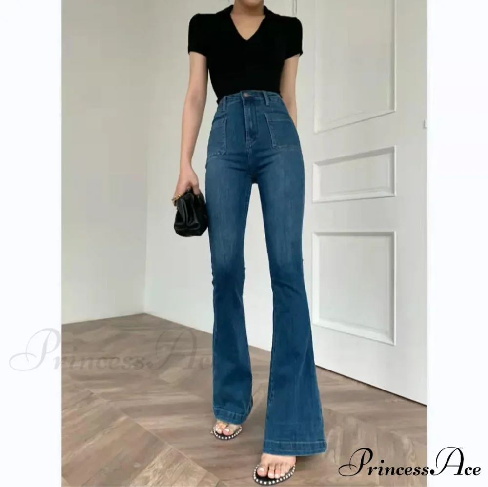 High Waist Flared Skinny Jeans - Image 5
