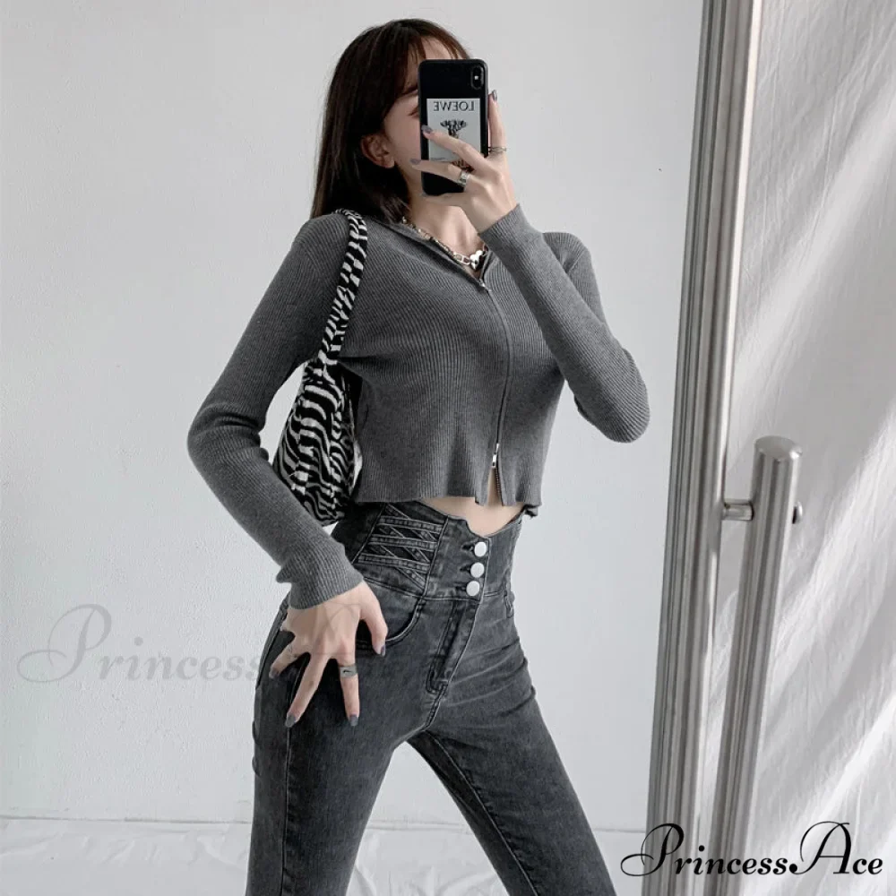 High Waist Straight Elastic Femme Jeans - Image 4