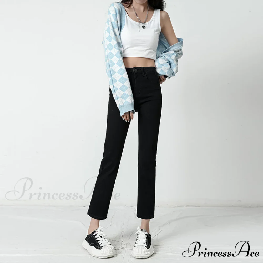 Vintage Mid Waist Elegant Skinny Jeans - Image 6