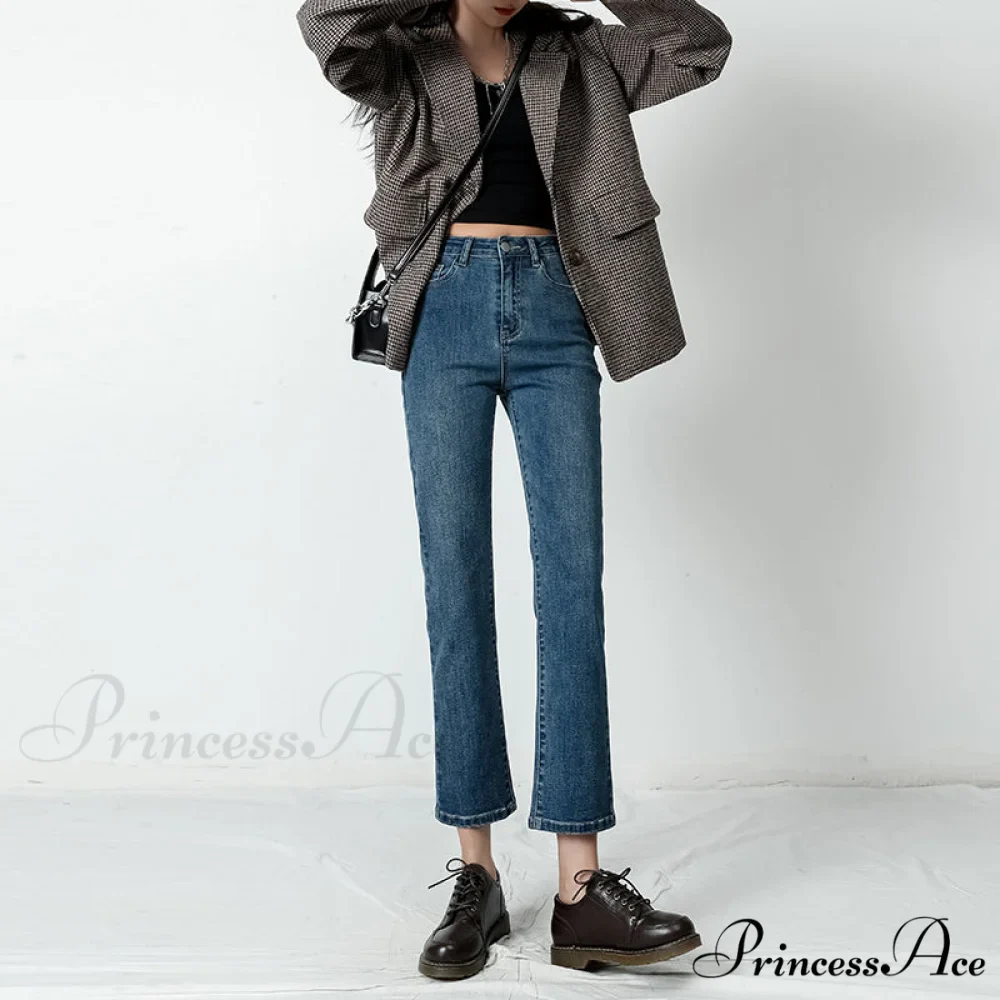 Vintage Mid Waist Elegant Skinny Jeans - Image 7