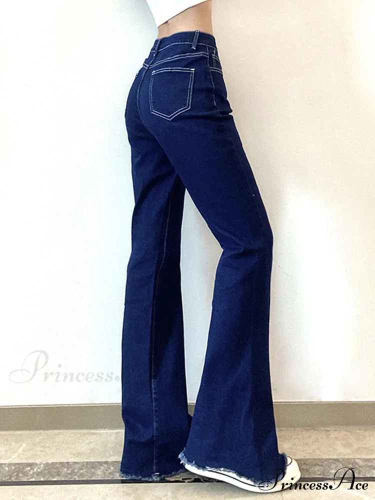 Streetwear Boot Cut Flared Jeans - Image 5