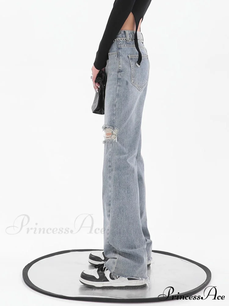 Chic Casual Y2k Ripped Jeans - Image 3