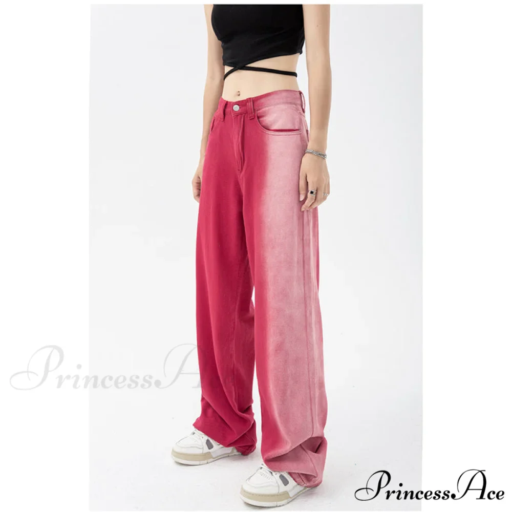 Vintage High Waist Streetwear Fashion Jeans - Image 4
