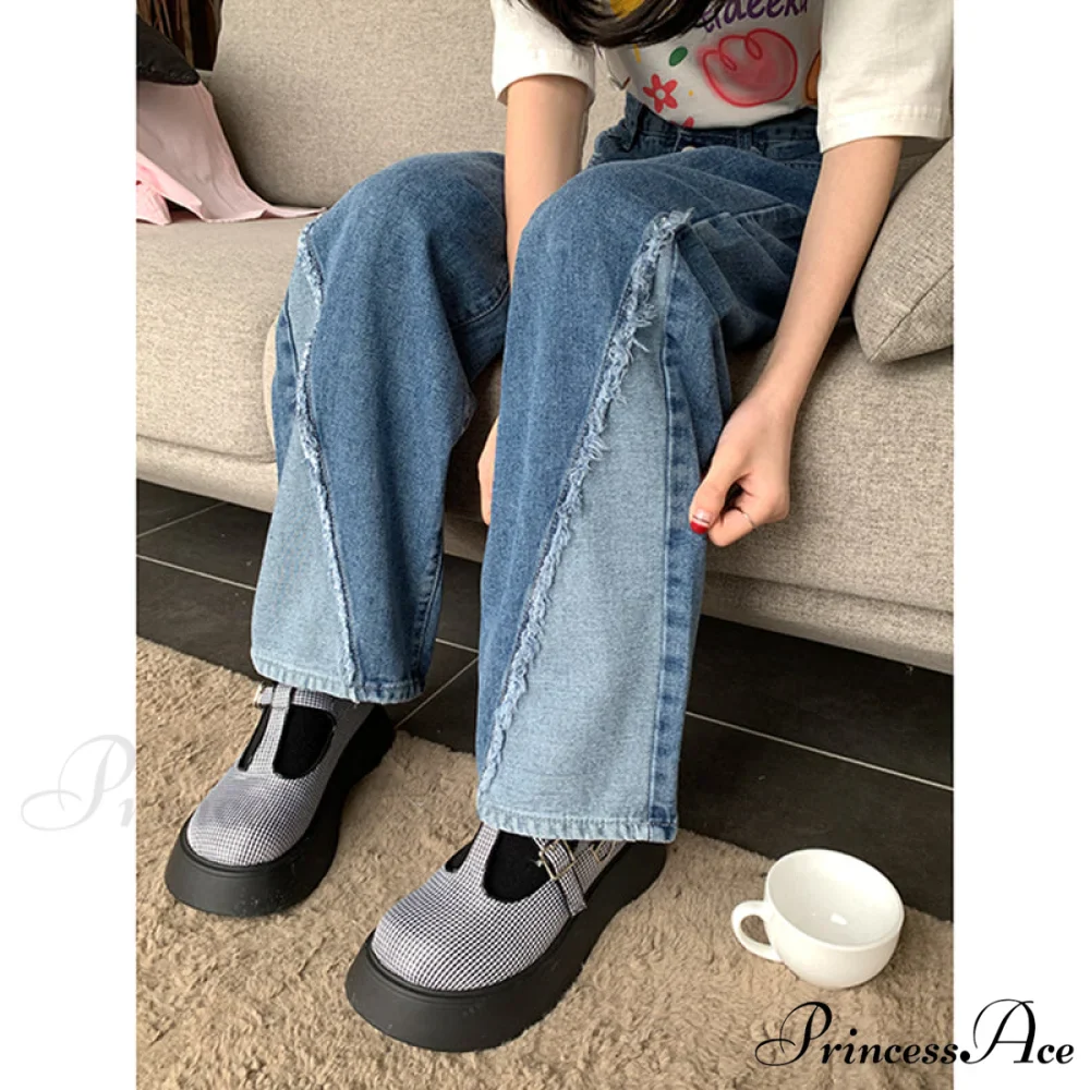 Blue Vintage High Waist Baggy Jeans - Image 2