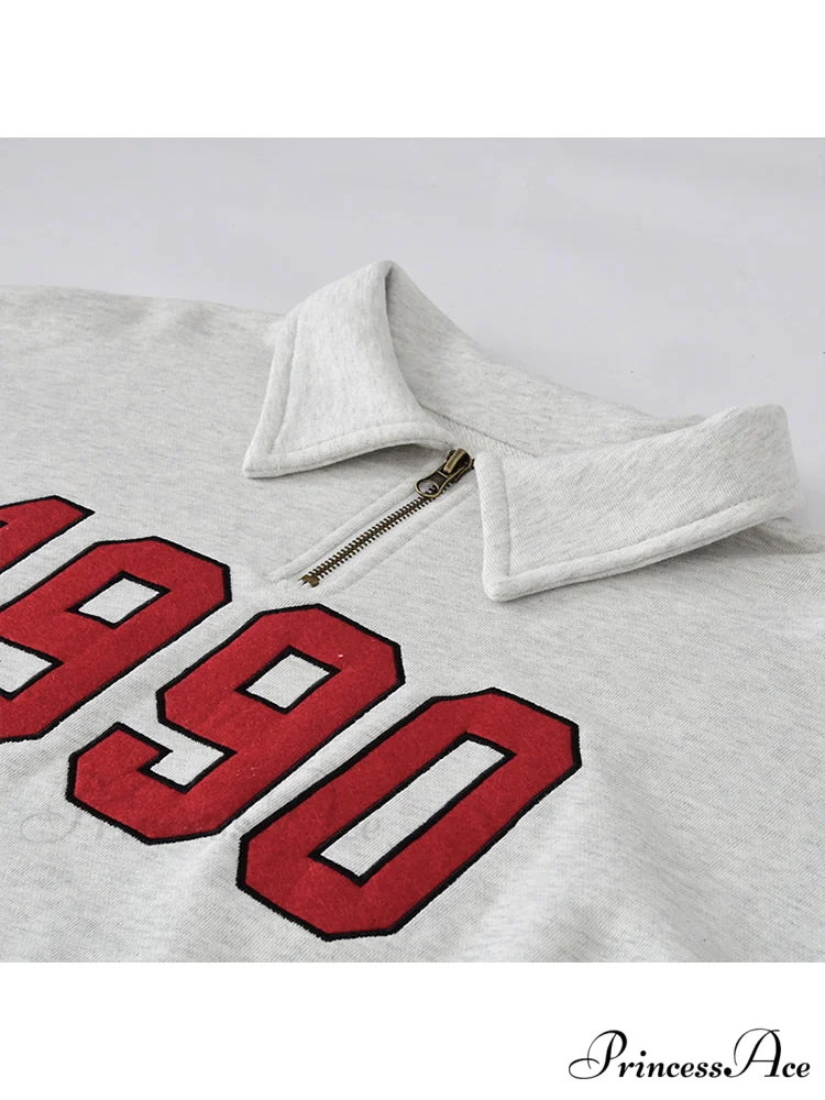Vintage Lapel Long Sleeve Hoody Pullovers - Image 2