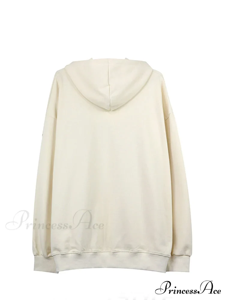 Letter Print Oversize Streetwear Hoody Pullover - Image 4