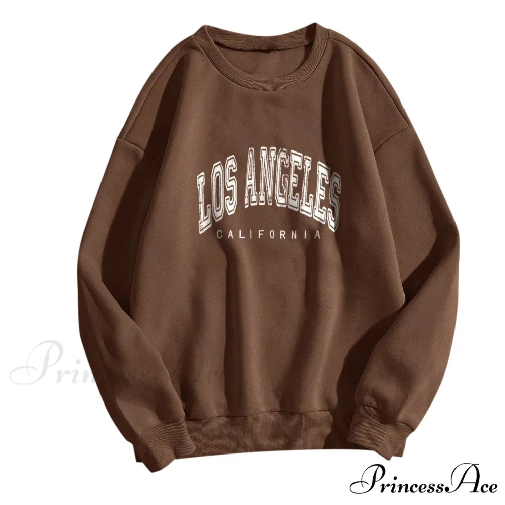 Letter Print O Neck Long-Sleeve Hoody Pullover - Image 5