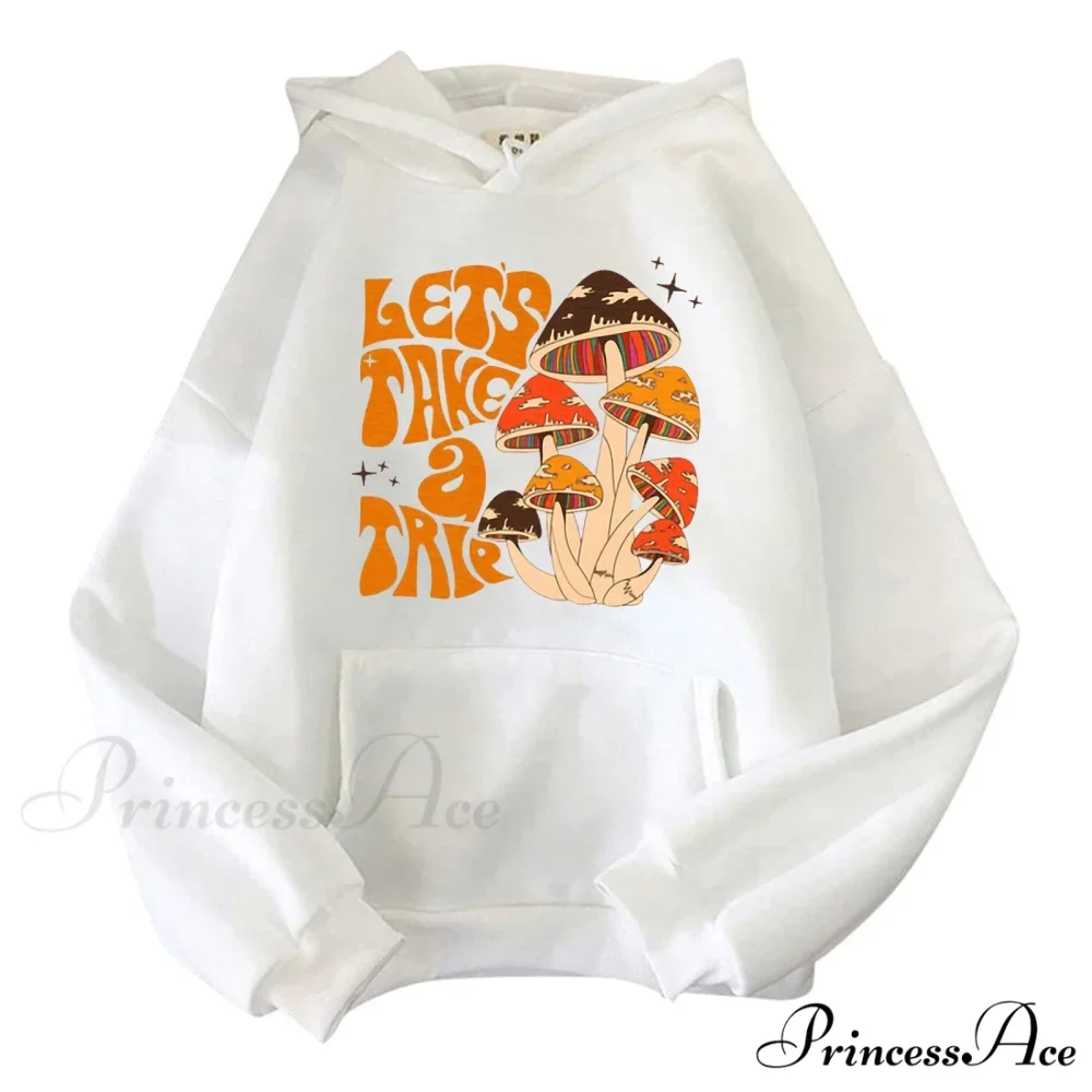 Colorfulful Mushroom Print Hoody Pullover - Image 2