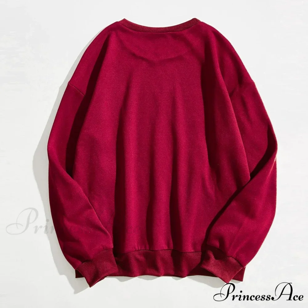 Los Angeles Letter Print Brown Hoody Pullover - Image 5
