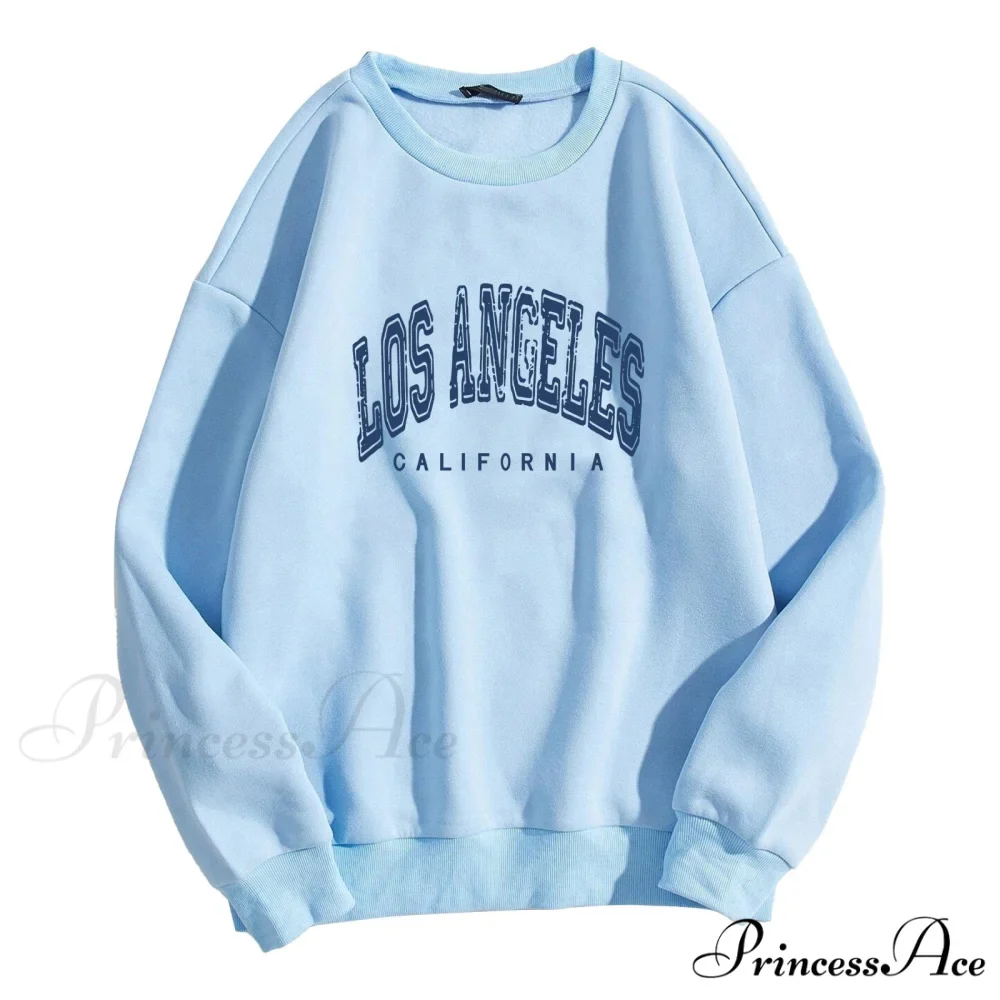 Los Angeles Letter Print Brown Hoody Pullover - Image 6