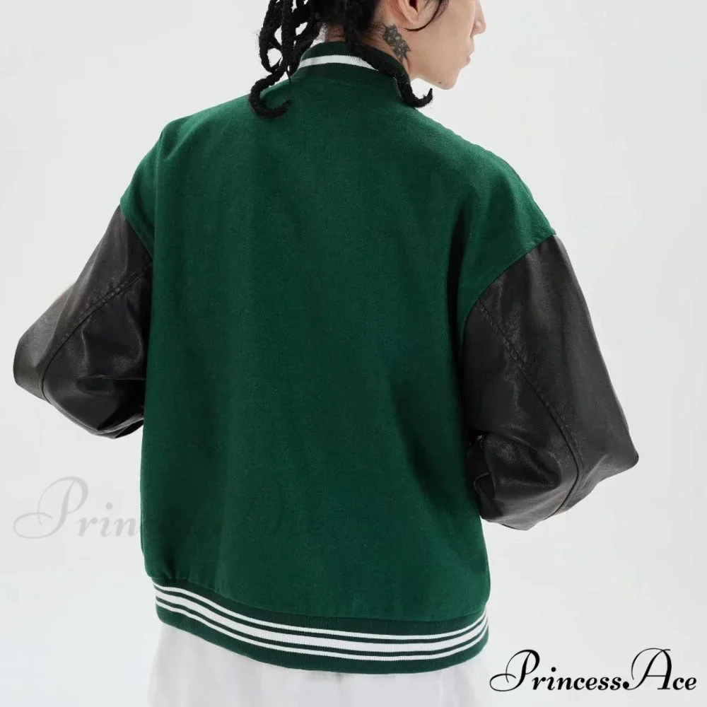 Simple Unisex Baseball Colleage Jacket - Image 3