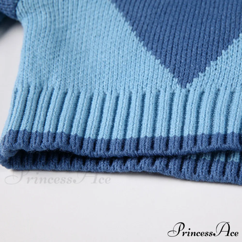 Black Blue Daily Plaid Knitwear Cardigan - Image 6