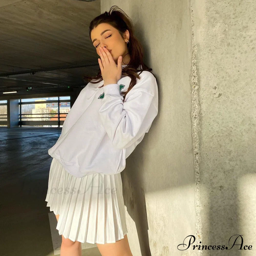 White Loose Letter Print T-shirt - Image 2