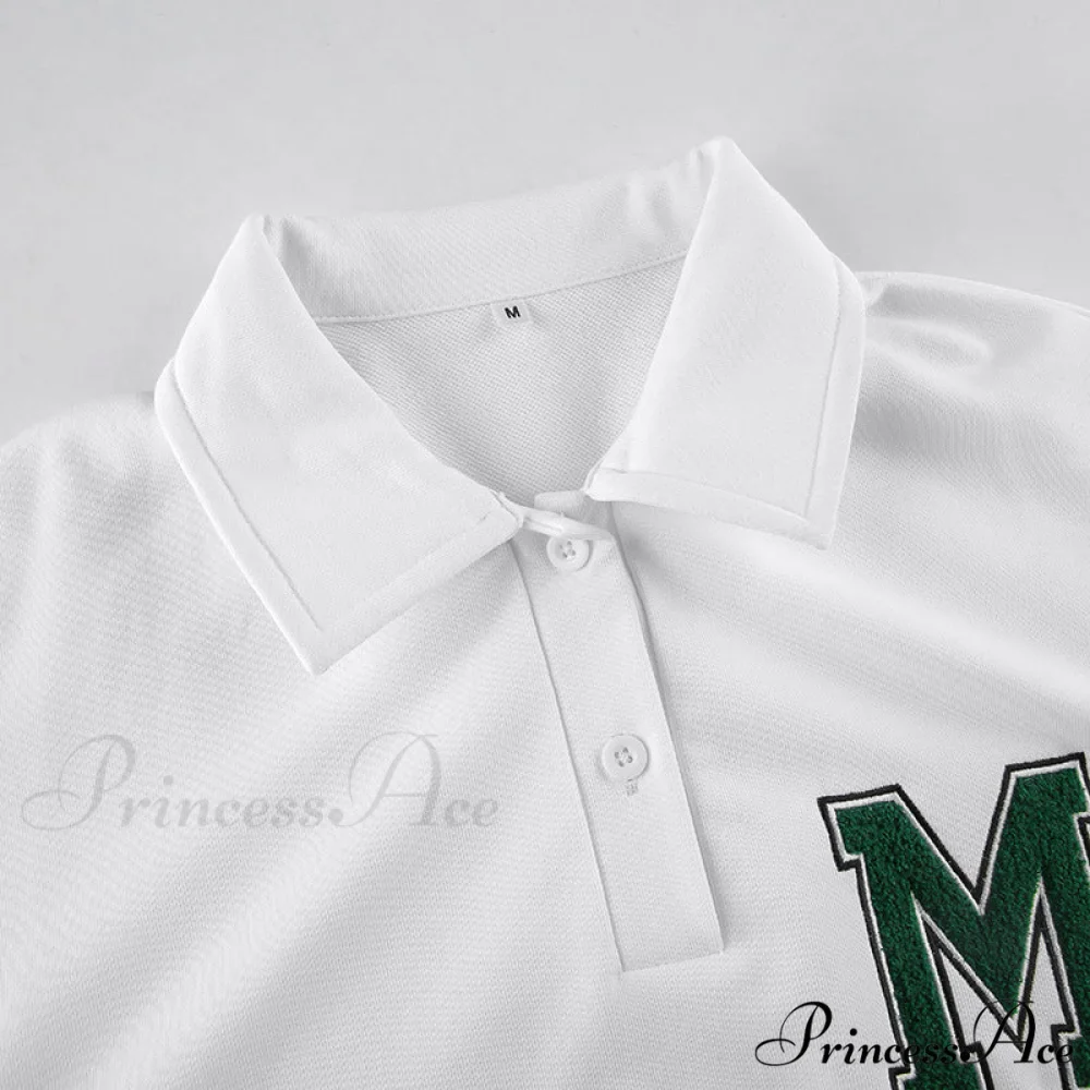 White Loose Letter Print T-shirt - Image 3