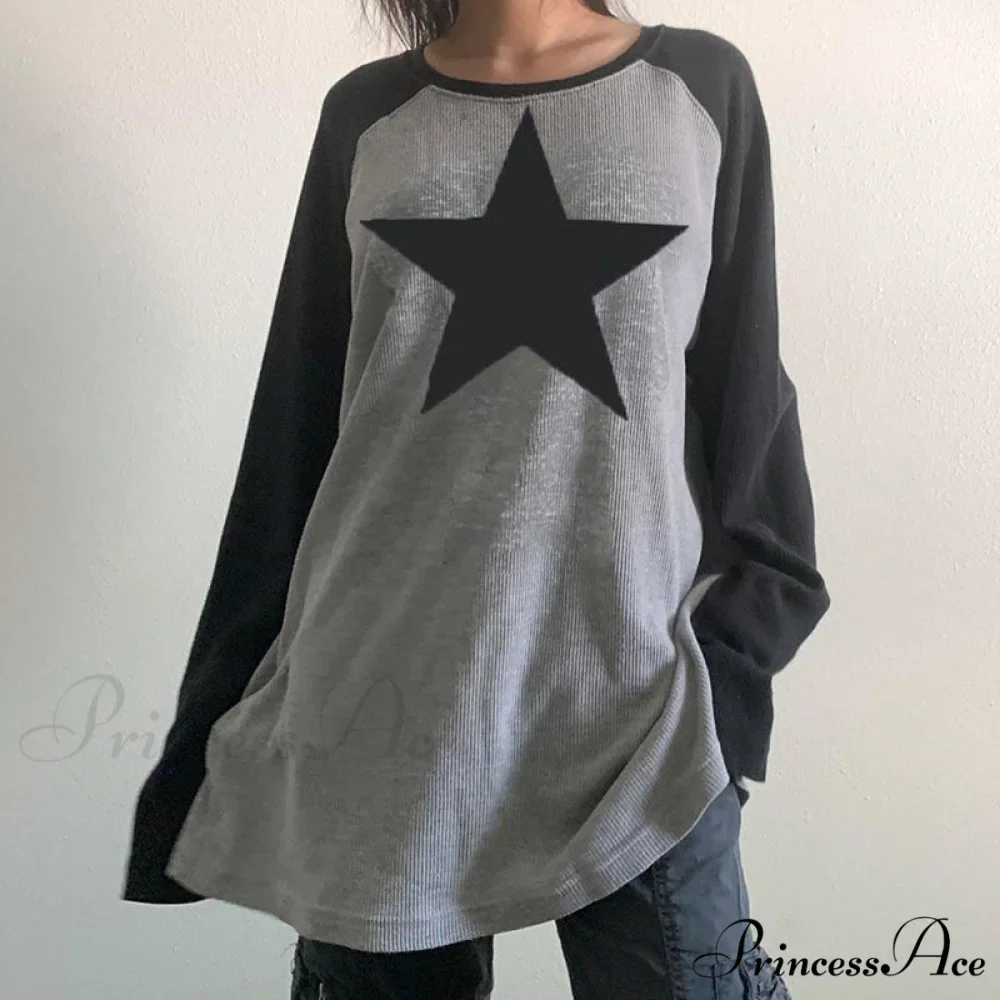 Star Print Oversized T-shirts - Image 2
