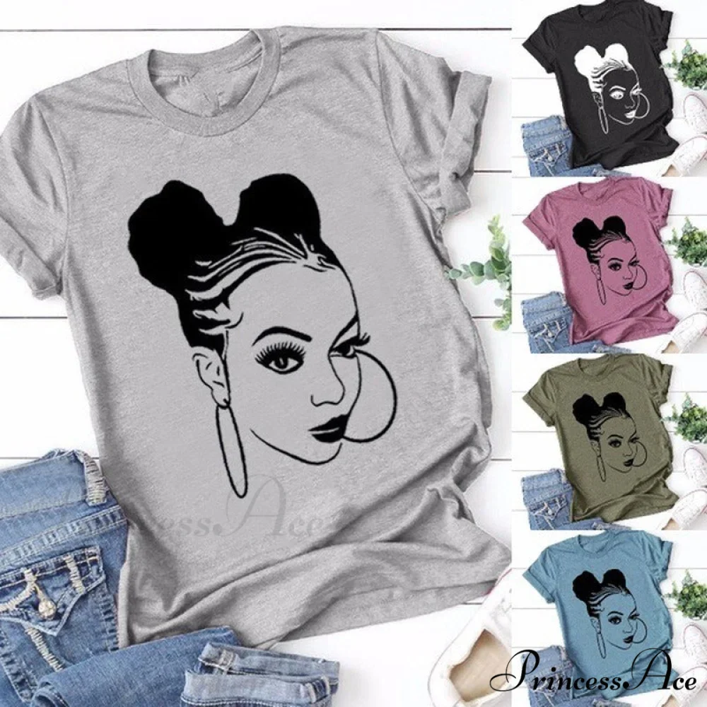 Girl Face Print T Shirt - Image 2