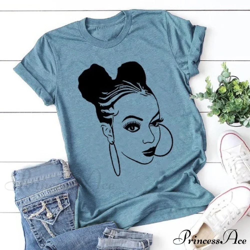 Girl Face Print T Shirt - Image 6