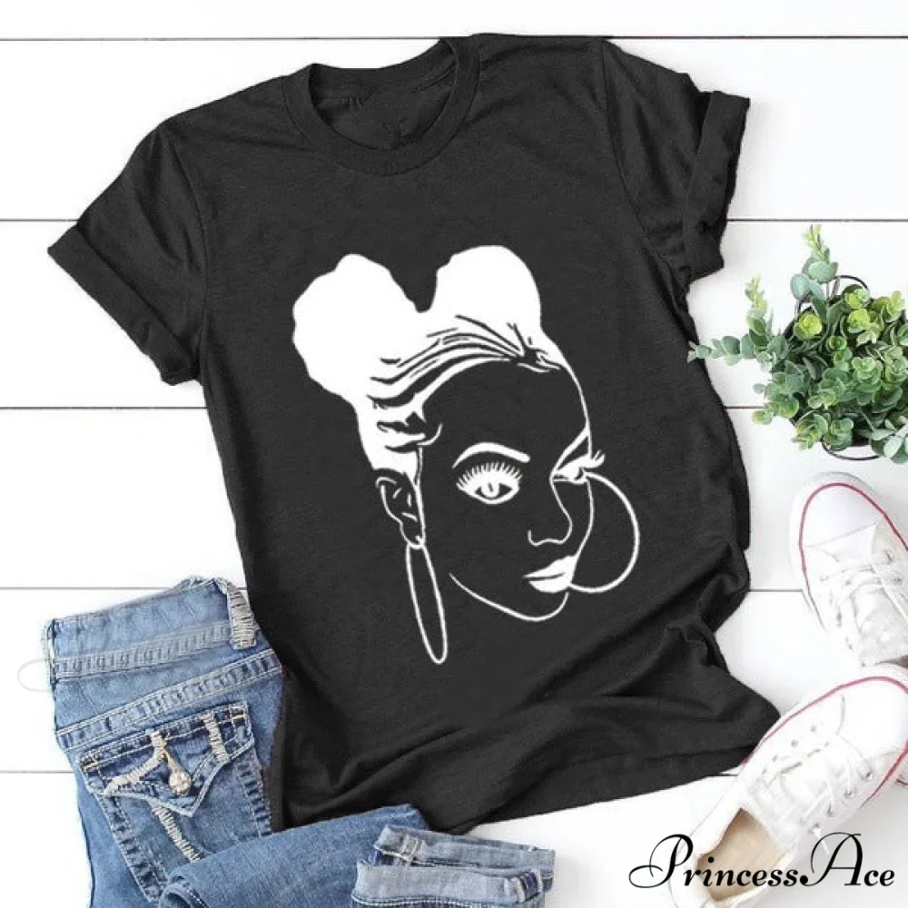 Girl Face Print T Shirt - Image 7