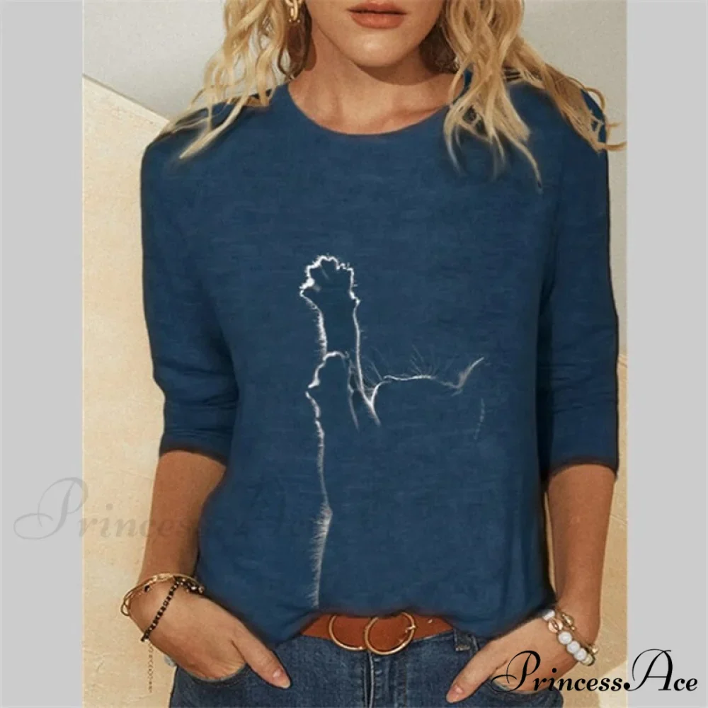 Funny Cat 3D Print Long Sleeve T-Shirts - Image 3