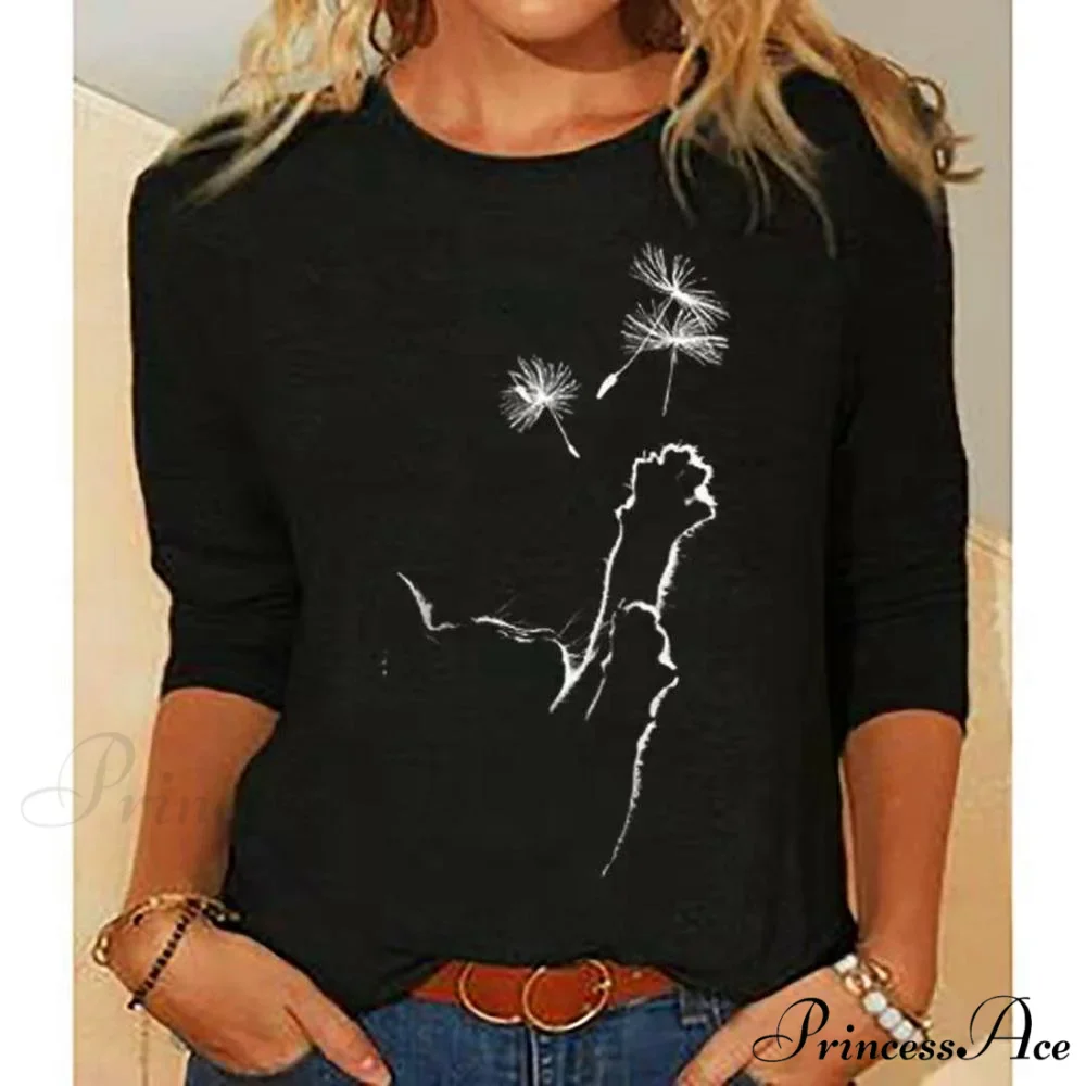 Funny Cat 3D Print Long Sleeve T-Shirts - Image 7