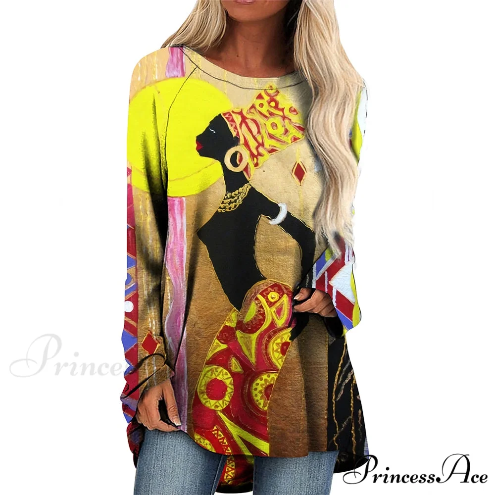 Long Sleeves African Female Pattern Tops - Image 20