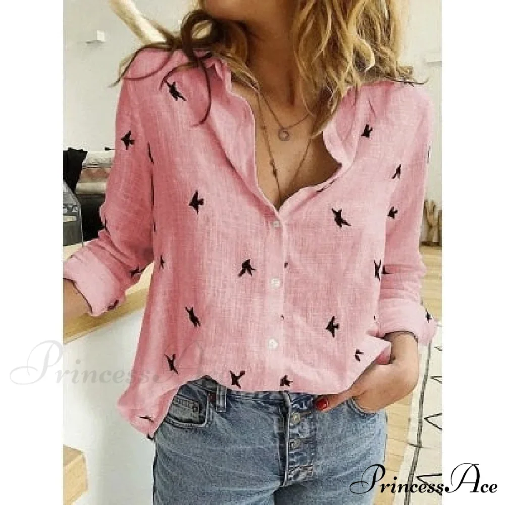 Cotton Linen Vintage Flower Print Blouse - Image 12