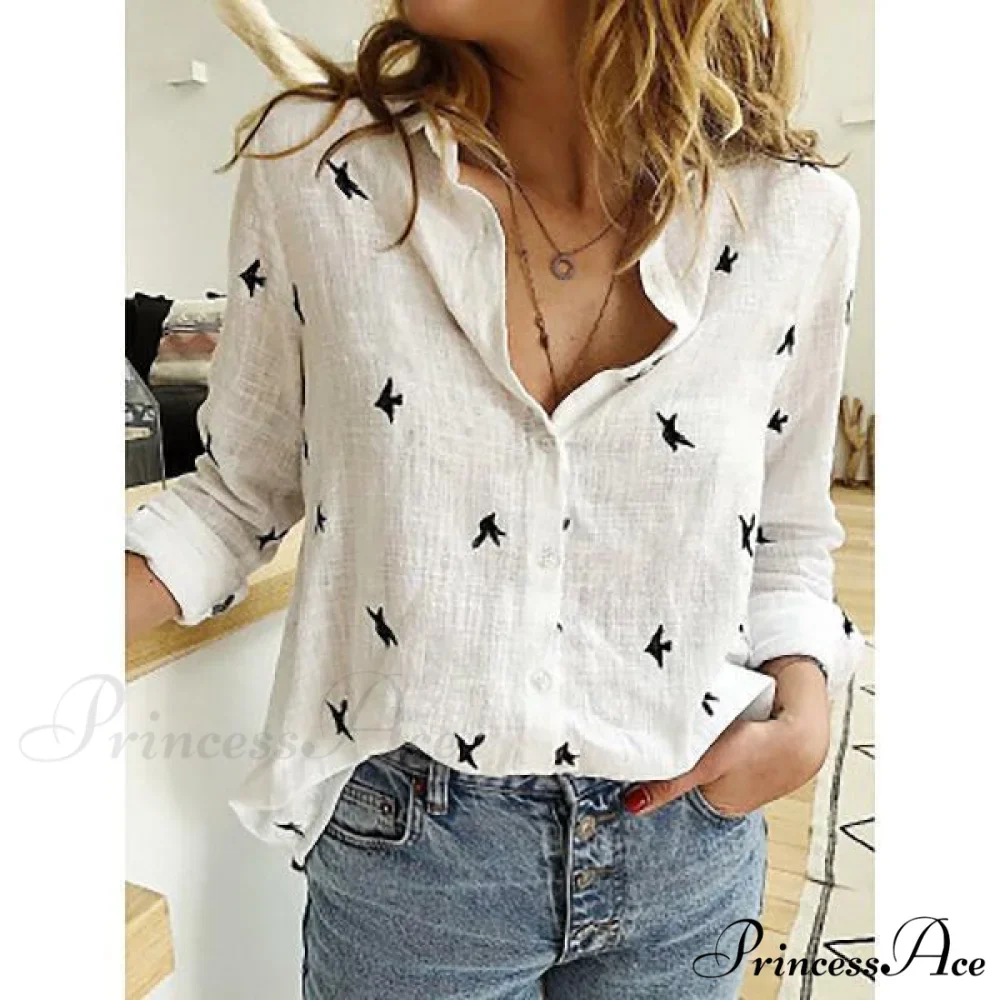 Cotton Linen Vintage Flower Print Blouse - Image 15