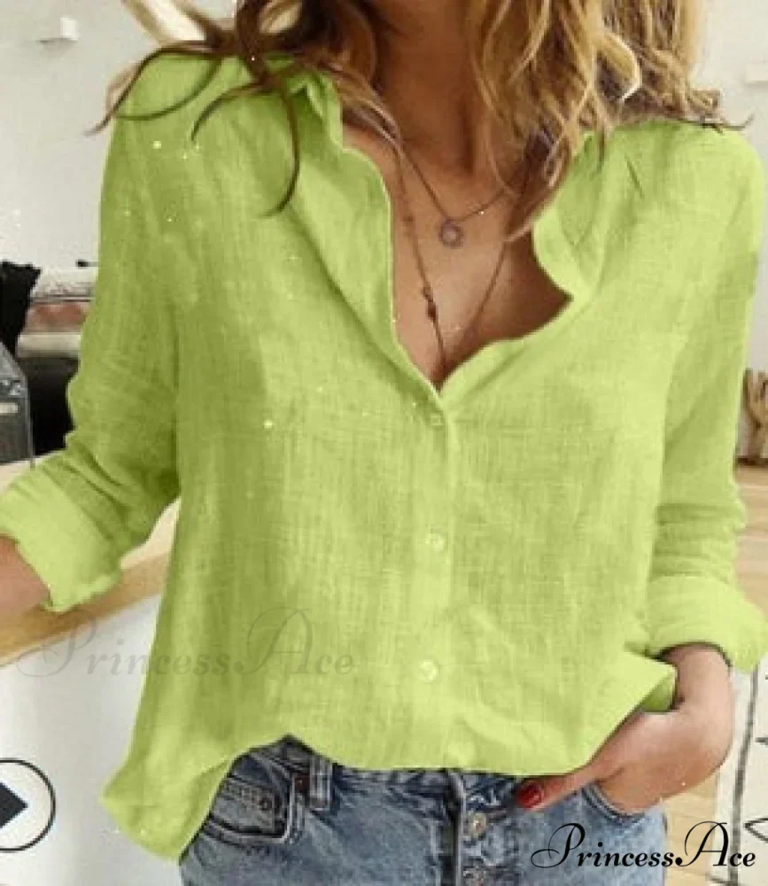 Cotton Linen Vintage Flower Print Blouse - Image 6