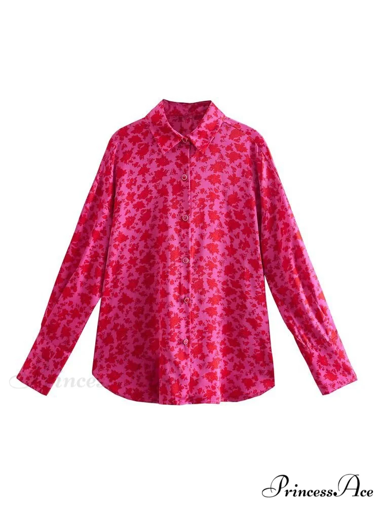 Chic Lady Long Sleeve Floral Print Blouses - Image 3