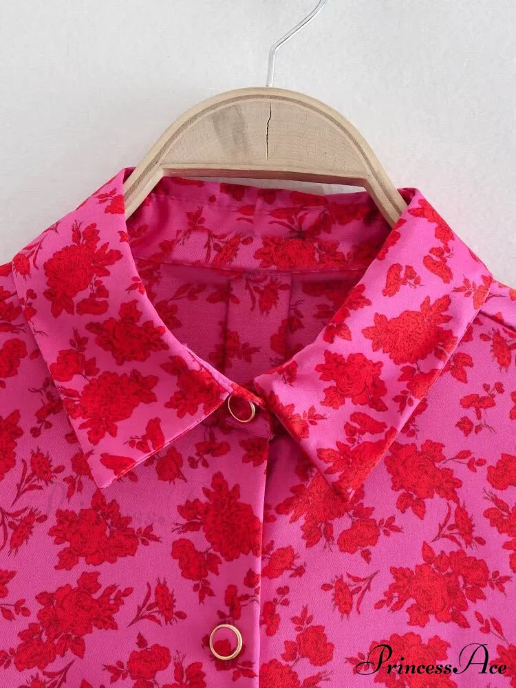 Chic Lady Long Sleeve Floral Print Blouses - Image 5