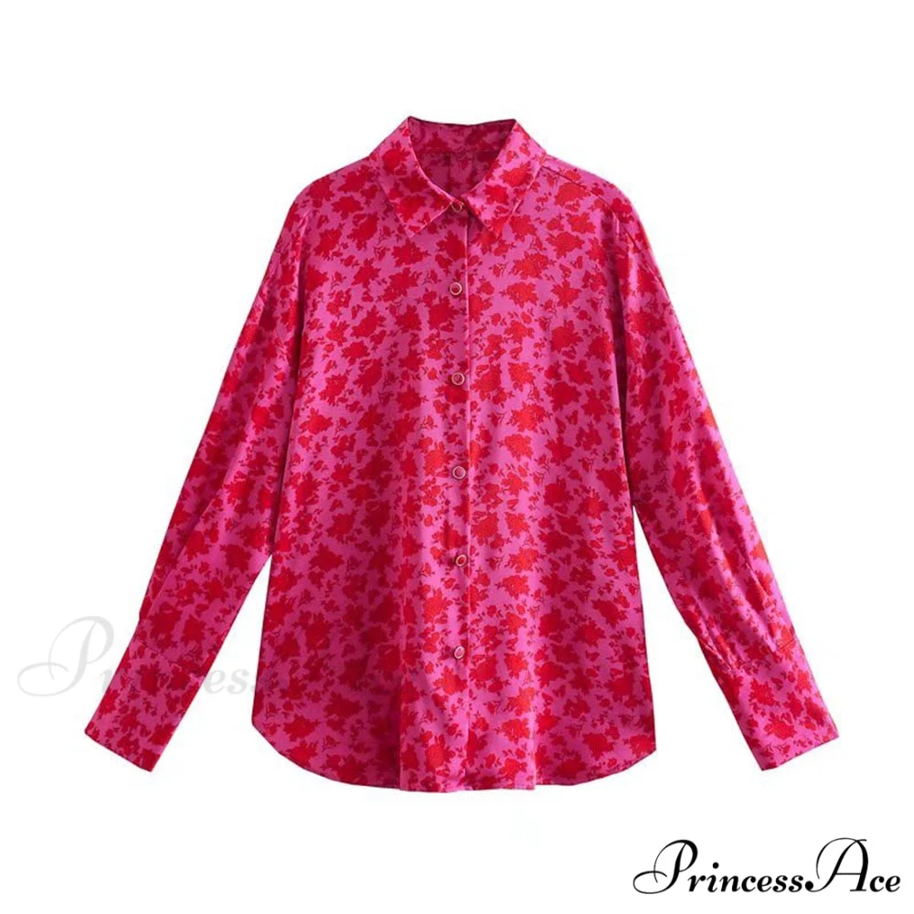 Chic Lady Long Sleeve Floral Print Blouses - Image 7
