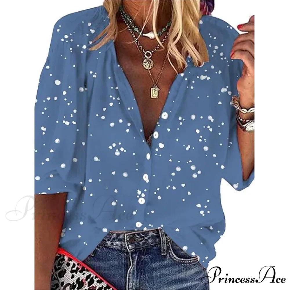 Loose Colorful Print Large Size Blouses - Image 10