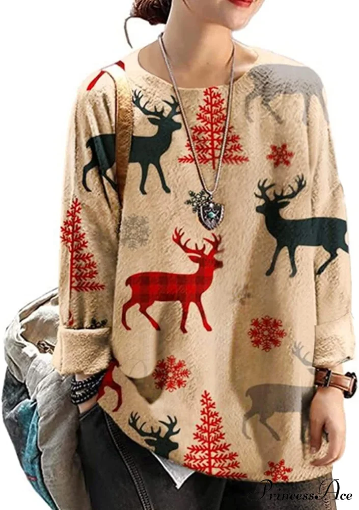 Women Oversized Pullover Casual Loose Long Sleeve Knit Sweater - Image 9